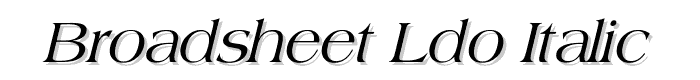 Broadsheet LDO Italic font